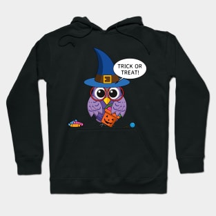 Cartoon Wizard Owl - Trick or Treat Hoodie
